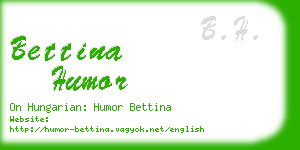 bettina humor business card